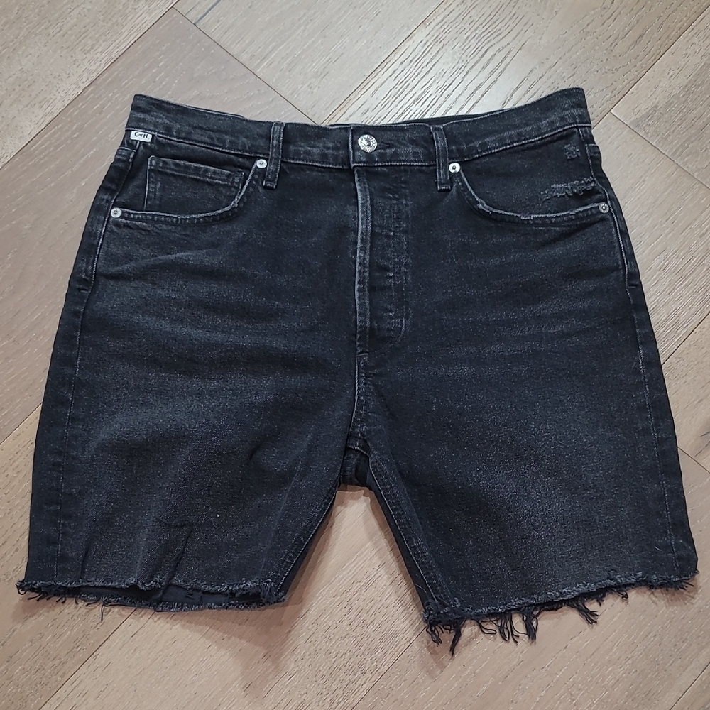 Citizens of Humanity Jean Shorts Women's sz 30 Jolene Cut Offs Black Button Fly